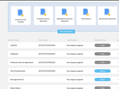 Contract Template Library – just select a template, fill out your personal details, and Whelm will populate your contract and send it off for signature with a click.