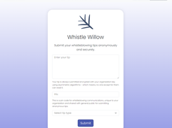 Whsistle Willow Public submissions portal