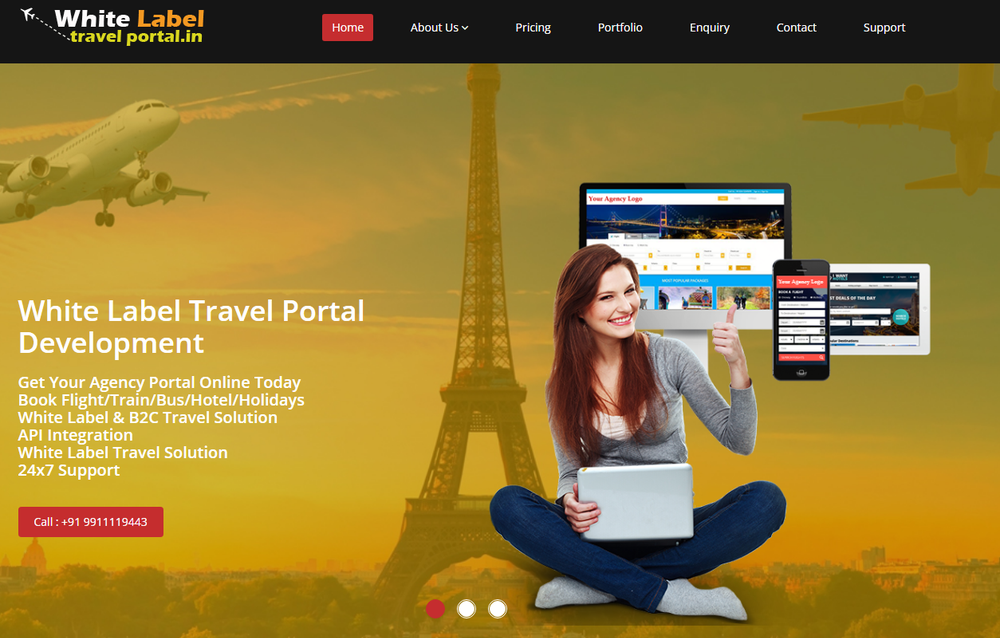 White Label Travel Portal Screenshot 1