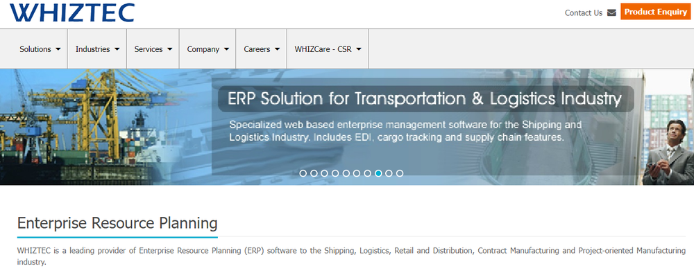 WHIZTEC ERP Screenshot 1