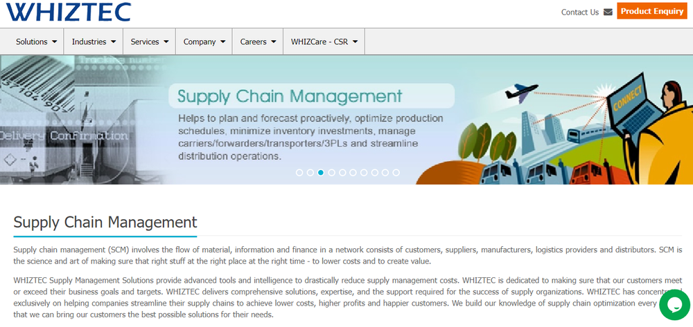 WHIZTEC Supply Chain Management Screenshot 1