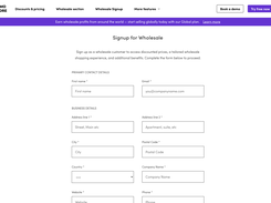 A customizable wholesale registration form for your B2B customers