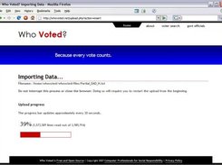 Uploading (step 4) - File data is parsed into the database