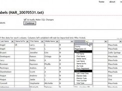 Uploading (step 2) - Describe the fields in a CSV file