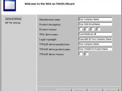 WIA on TWAIN generation wizard - Gerneral settings