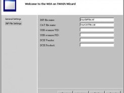 WIA on TWAIN generation wizard - INF settings