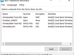 WiFi Password Recovery main screen 2
