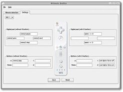 The panel where you define an action for each button