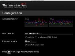 The configuration screen (Version 0.1b Mac OS X).