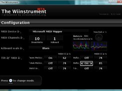 The configuration screen (Version 0.2.1b Windows Vista).