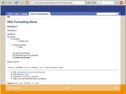 Wiki formatting