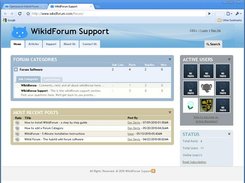 Wikidforum homepage screen