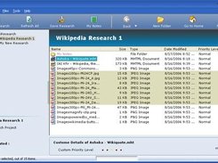 WikiResearch Manager with Research Project