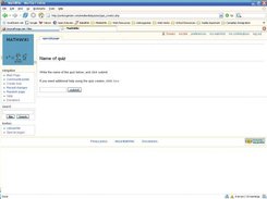 The frontpage of the Quiz creator