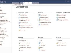 Control Panel when signed in as the administrator