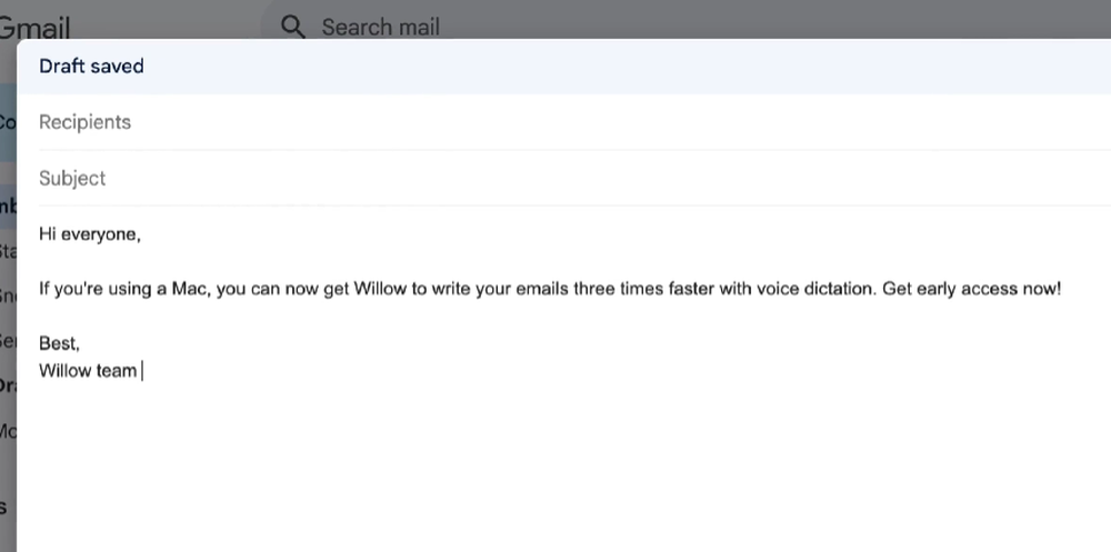 Willow Voice Screenshot 1