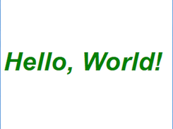 Hello, World!