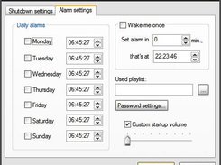 Alarm Settings Dialog