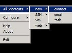 Wincito shortcuts menu