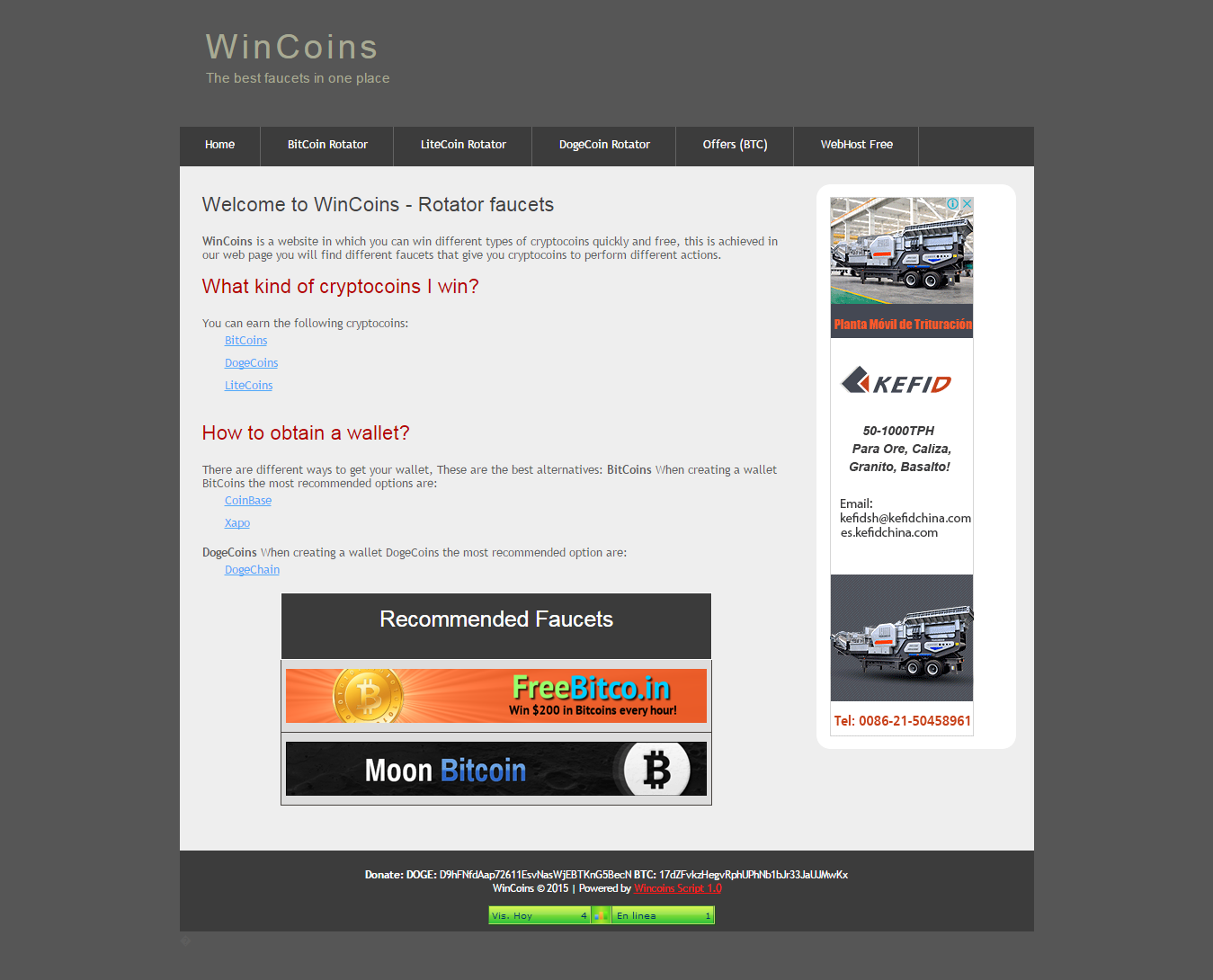 WinCoins Faucet Rotator Script download | SourceForge.net