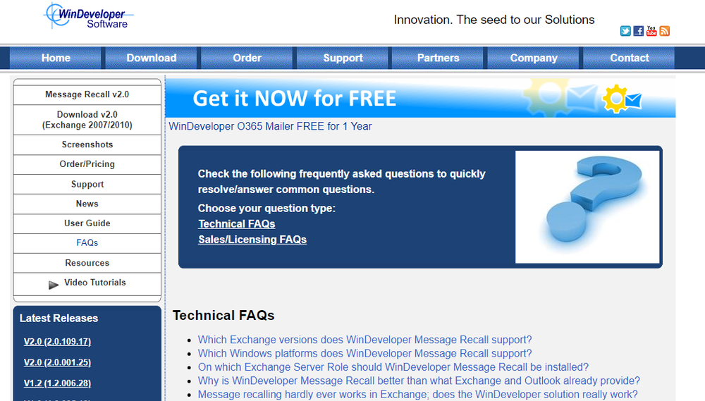 WinDeveloper Message Recall Screenshot 1