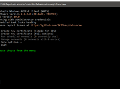 Windows ACME Simple (WACS) Screenshot 1