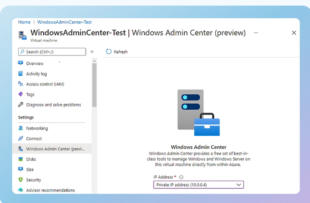 Windows Admin Center Screenshot 1