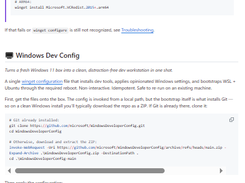 Windows Developer Config Screenshot 1