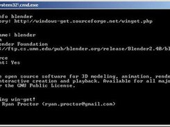 win-get retrieving info on blender from the command line.