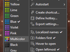 Each folder can have its own tray icon.