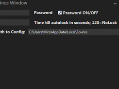 Settings window
