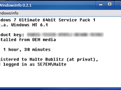 WindowsInfo 0.3 under Windows 7