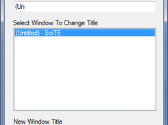 Windows Title Changer - Main Window