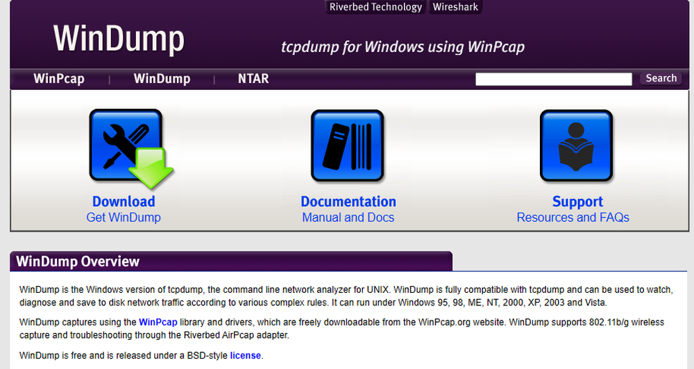 WinDump Screenshot 1