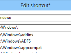 Creating a new shortcut