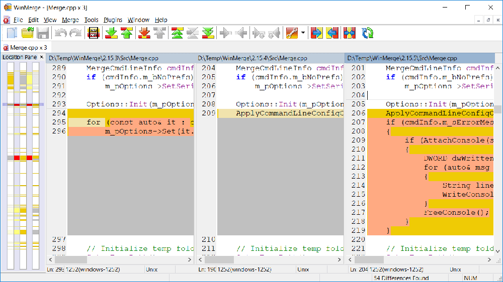 WinMerge Screenshot 1