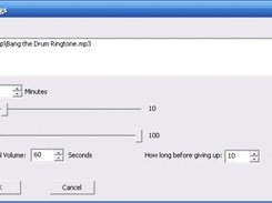 General settings - volume start and end, default sound, etc.
