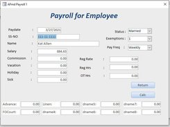 Employee Screen