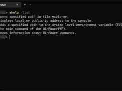 WinPower command listing