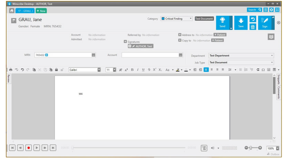 Winscribe Text Screenshot 1