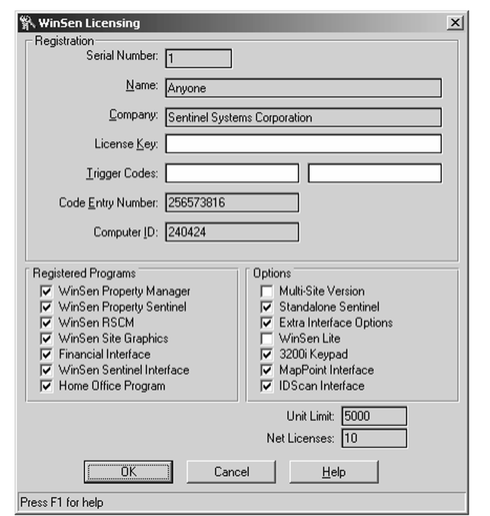WinSen Property Manager Screenshot 1