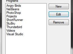 The mainform of ShortRunner, listing all the shortcuts.