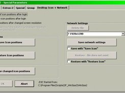 Save or restore desktop icon positions / Network settings