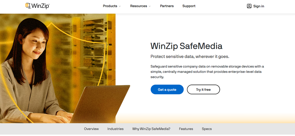 WinZip SafeMedia Screenshot 1