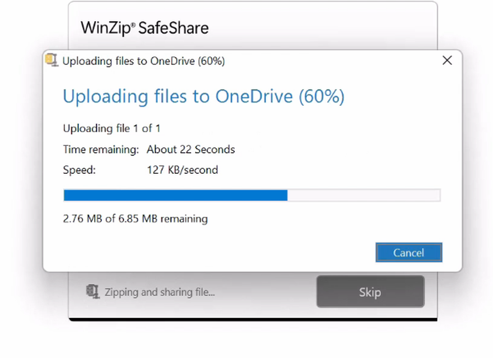 WinZip SafeShare Screenshot 1