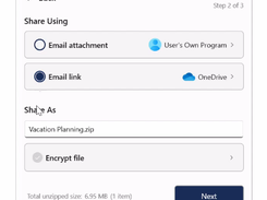 WinZip SafeShare Screenshot 1