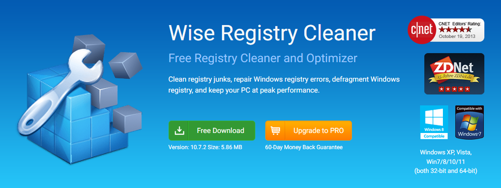 Wise Registry Cleaner Screenshot 1