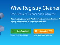 Wise Registry Cleaner Screenshot 1