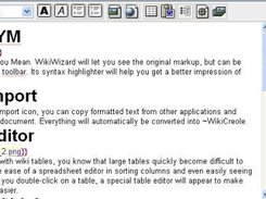 WikiWizard with outline sidebar