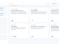 Easily create as many articles as needed, to support customers and internal teams. Optimize daily workflows with a clear view of the status of your content, and filter your view based on multiple criteria.